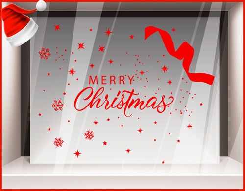 Adesivi vetrina natale - , adesivo