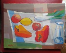 Fausto.M.Casotti Cauri (Taranto 1924) dipinto cubista 1970  vendita no profit