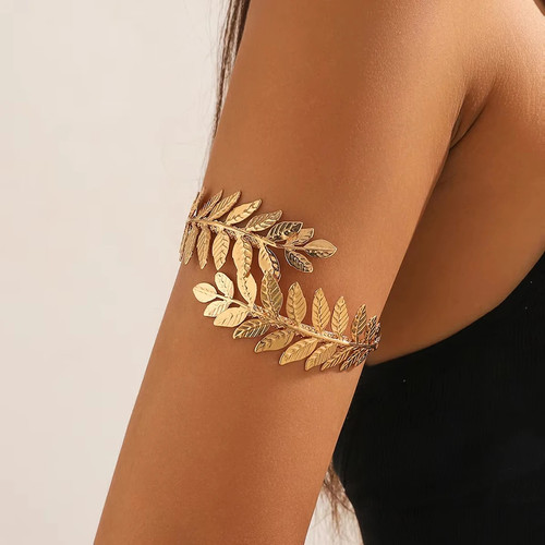 Bracciale foglia oro donna