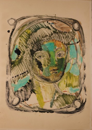 Bruno calvani olio su carta - su,