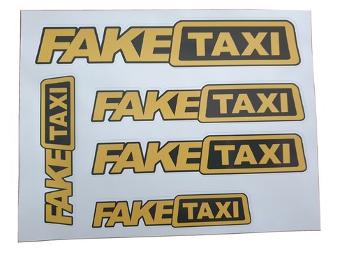 Fake taxi sticker - fake, sticker's