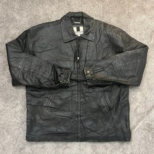 giacca vera pelle nera vintage