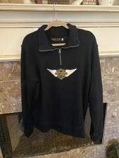Maglione Harley Davidson 100% lana Dehen maglione zip logo toppa taglia XL MADE IN USA