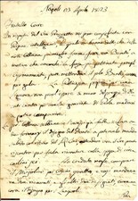 1823 NAPOLI fam.ROZZI lettera gioielli per una sposa