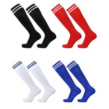 MIVAIUN 4 Paia Calze da Calcio Lunghi per Bambini, Calzini Sportivi (A7Y)