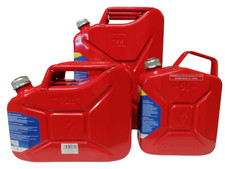 TANICA ROSSA IN METALLO PER TRASPORTO CARBURANTE 5 10 20 LITRI+TAPPO MAGNETICO