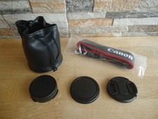 Custodia Canon bund1e EF 25 II, cinturino fotocamera EOS nero/rosso e corpo e tappi obiettivo! NUOVO!