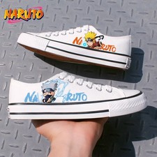 Naruto Uchiha Sneakers Coppie Scarpe Basse Aiuto Tela Anime Sneakers Scarpe