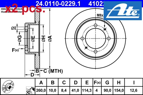 Set dischi freno - x2,