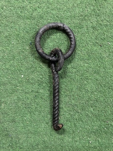 Antico anello gancio ferro - anello, a