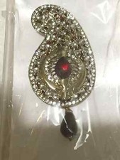 Spilla turbante IJS con pietra rossa - Nuova con scatola