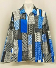 Links blue black white zip - black,,