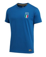 T SHIRT ITALIA FIGC BLU Bimbo Bimba originale Maglia Maglietta 100% cotone