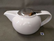 Teiera In Porcellana E Acciaio