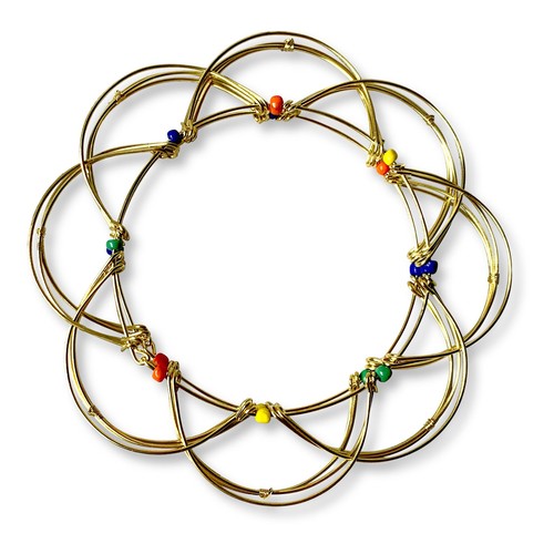 Folding gold wire mandala - folding,