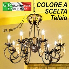 LAMPADARIO IN FERRO BATTUTO 8