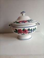 MONDOVÌ VEDOVA BESIO (?)  ZUPPIERA TERRAGLIA ANNI 30 ANTICA CERAMICA POPOLARE 