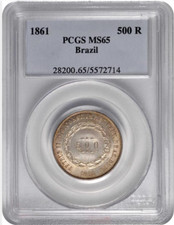 Top Pop! BRASILE 500 Reis 1861