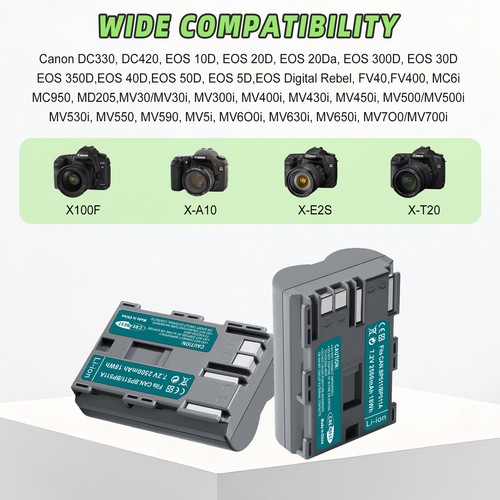 Batteria 2500mah 511 - 2x, bp-511