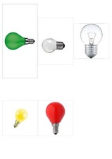 LAMPADINE A INCANDESCENZA SFERA PICCOLA -LOTTO STOCK A SOTTOCOSTO ! 