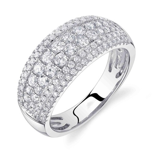 14k oro bianco anello diamante - 14k,