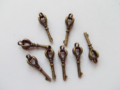 8pz charms ciondolo chiave - charms,