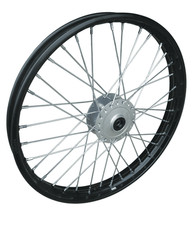 Cerchio acciaio anodizzato 19 pollici anteriore nero 1.60x19 per asse 12mm dirt pit bike