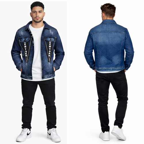 Giubbotto uomo jeans cotone - giubbotto,