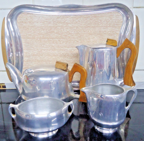 Vintage picquot ware tea set - ware, +