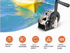 Verricello a manovella manuale bidirezionale autobloccante paranco sollevatore fune metallica