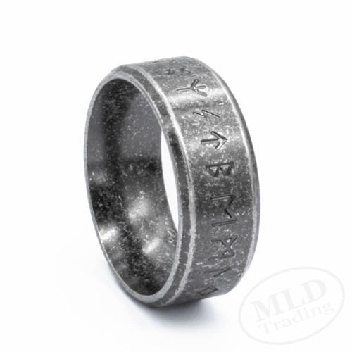 Anello uomo acciaio inox runa