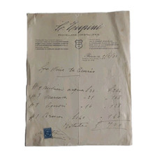 1933 Porcellane Cristallerie Tempini Roma Fattura C03441