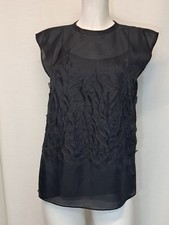 Blusa Vionnet In Seta Nera 
