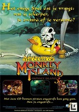 Poster promozionale 1997 La maledizione dell'isola delle scimmie A4 LucasArts gioco PC olandese pubblicità arte