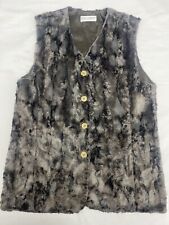 Gilet Da Donna In Pelliccia Di Visone Marrone Con Bottoni