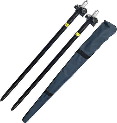 2pcs asta telescopica fibra - asta,