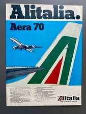 Alitalia Aera 70 DC 8 9 Caravelle Jet Airline 1970 Vintage Ad Pubblicità V7