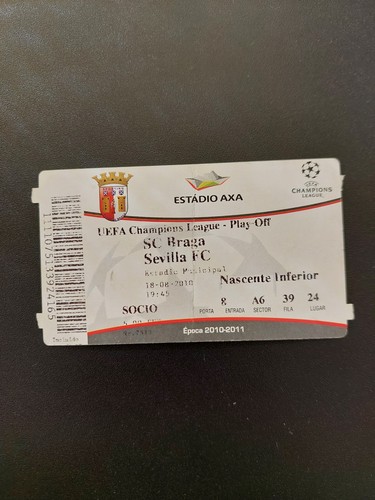 Biglietto calcio braga v - braga,