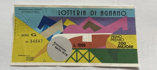 Biglietto lotteria agnano - biglietto,