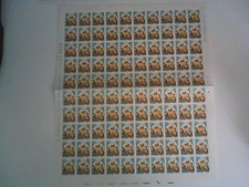 REPUBBLICA ITALIANA 1980 CASTELLI FOGLIO DI 100 CASTELLO 50 lire  DATA 1980 RARO