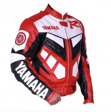 Giacca pelle moto corsa Yamaha