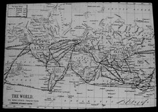 Magic Lantern Slide MAP OF THE