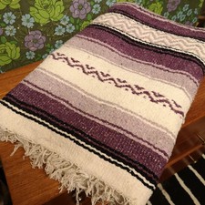 Grande coperta viola nera a