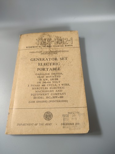 Military manual 1955 - manual, generator