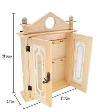 Cassetta portachiavi da parete in legno NATURALE 6 posti Casa  porta chiavi