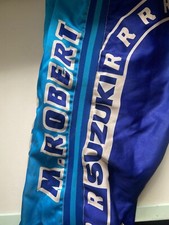 pantaloni USATI moto cross VINTAGE  M.ROBERT SUZUKI TG 48   USED PANTS TG 30 USA