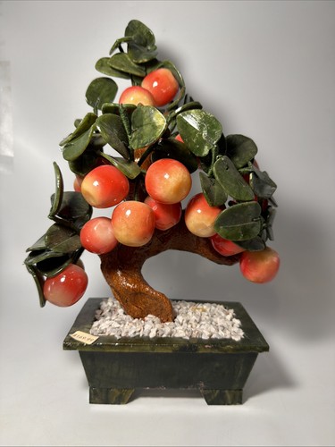 Scultura bonsai pesca giada - scultura,