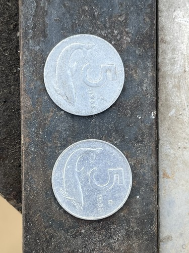 Italia monete 5 lire - italia,