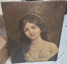 Dipinto Ad Olio Su Tela Antico