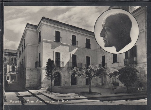 Cartolina pescara casa - pescara, dove